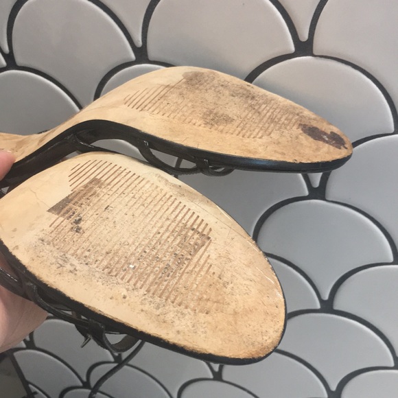 Women’s Black Patented BEBE Strappy Heels Size 10 - Picture 9 of 10